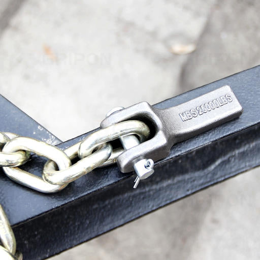 35-Inch Grade 70 Trailer Safety Chain with Adapter and Clevis Snap Hook